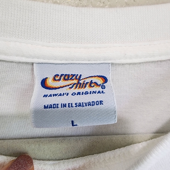 Vintage Crazy Shirt Hawaii T-Shirt Short Sleeves Beach Sunset Graphic size Large - Picture 4 of 7